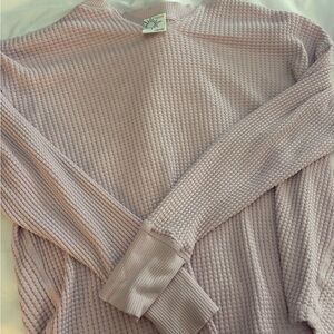 Aerie Light Purple Waffle Knit Sweater
